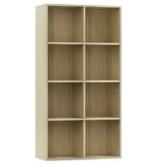 Vidaxl Knjižna omara / komoda sonoma hrast 66x30x130 cm iverna plošča