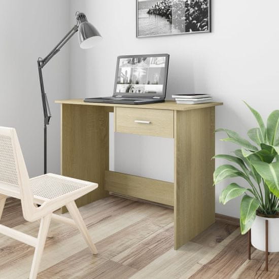 Vidaxl Pisalna miza sonoma hrast 100x50x76 cm iverna plošča