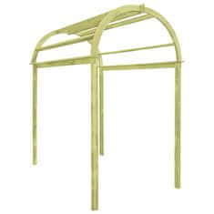 Vidaxl Mrežast vrtni obok 125x150x235 cm impregnirana borovina