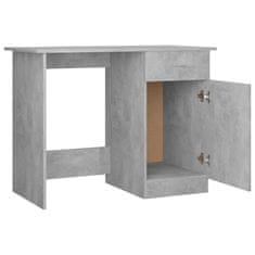 Vidaxl Pisalna miza betonsko siva 100x50x76 cm iverna plošča