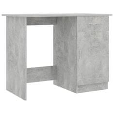 Vidaxl Pisalna miza betonsko siva 100x50x76 cm iverna plošča