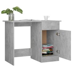 Vidaxl Pisalna miza betonsko siva 100x50x76 cm iverna plošča