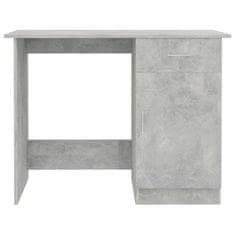 Vidaxl Pisalna miza betonsko siva 100x50x76 cm iverna plošča