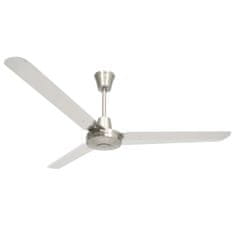 Greatstore Stropni ventilator 142 cm srebrn