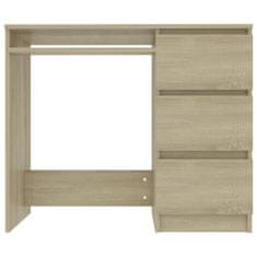Vidaxl Pisalna miza sonoma hrast 90x45x76 cm iverna plošča