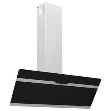 Vidaxl Kuhinjska napa 90 cm jeklo in kaljeno steklo črna