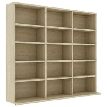 Vidaxl Omarica za CD plošče sonoma hrast 100x23x89,5 cm iverna plošča