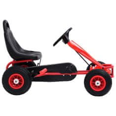 Greatstore Gokart na Pedale s Pnevmatikami Rdeče Barve