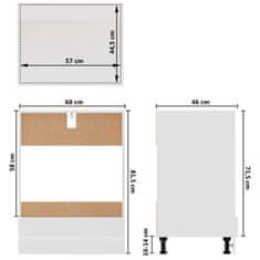 Vidaxl Omarica za pečico bela 60x46x81,5 cm iverna plošča