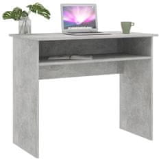 Vidaxl Pisalna miza betonsko siva 90x50x74 cm iverna plošča