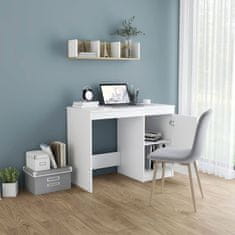 Vidaxl Pisalna miza bela 100x50x76 cm iverna plošča