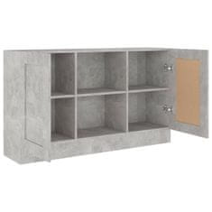 Vidaxl Komoda betonsko siva 120x30,5x70 cm iverna plošča
