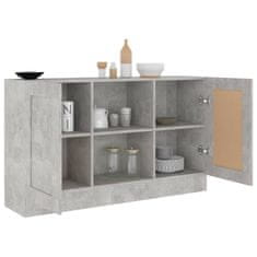 Vidaxl Komoda betonsko siva 120x30,5x70 cm iverna plošča