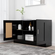 Vidaxl Komoda črna 120x30,5x70 cm iverna plošča