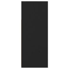 shumee Komoda z LED lučkami črna 115,5x30x75 cm