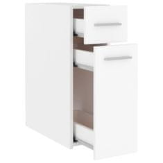 Vidaxl Lekarniška omara bela 20x45,5x60 cm iverna plošča