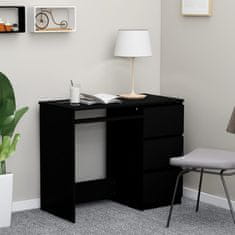 Vidaxl Pisalna miza črna 90x45x76 cm iverna plošča