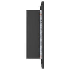 Vidaxl LED kopalniška omarica z ogledalom siva 80x12x45 cm