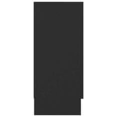 Greatstore Vitrina črna 120x30,5x70 cm iverna plošča