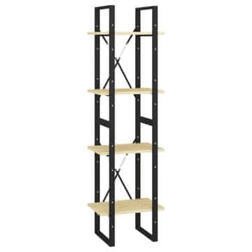 Vidaxl Knjižna omara 4-nadstropna 40x30x140 cm trdna borovina