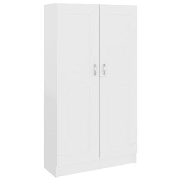 Vidaxl Knjižna omara bela 82,5x30,5x150 cm iverna plošča