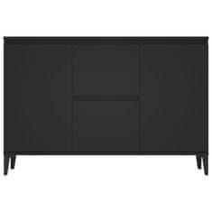 Vidaxl Komoda črna 102x35x70 cm iverna plošča