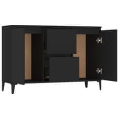 Vidaxl Komoda črna 102x35x70 cm iverna plošča