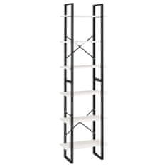 Vidaxl Regal bel 60x30x120 cm trdna borovina