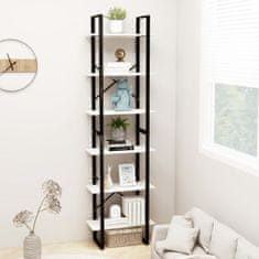 Vidaxl Regal bel 60x30x120 cm trdna borovina