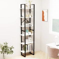 Vidaxl Regal bel 60x30x120 cm trdna borovina