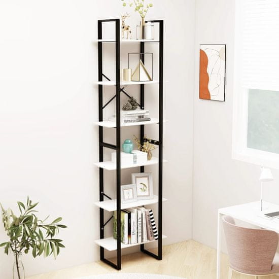 Vidaxl Regal bel 60x30x120 cm trdna borovina