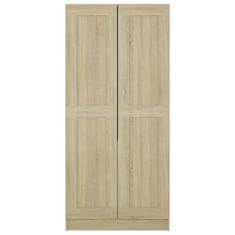 Vidaxl Garderobna omara sonoma hrast 82,5x51,5x180 cm iverna plošča