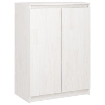 Vidaxl Komoda bela 60x36x84 cm trdna borovina