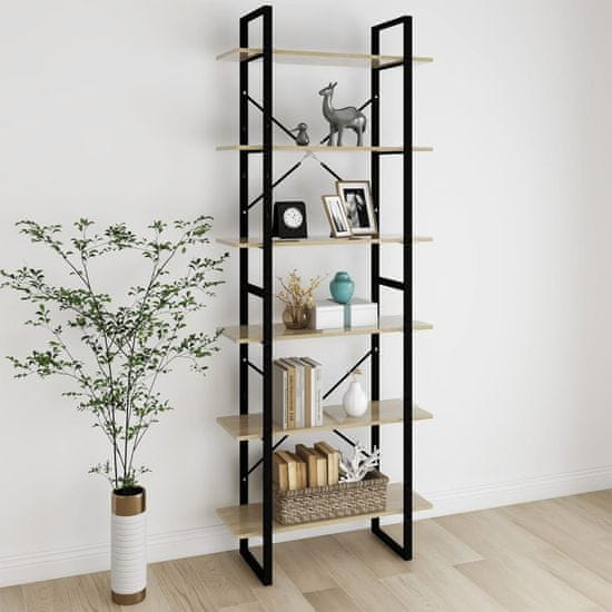 Vidaxl Visoka omara sonoma hrast 80x30x210 cm iverna plošča