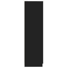 Greatstore Lekarniška omara črna 30x42,5x150 cm Iverna plošča