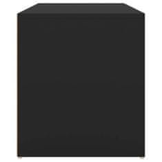 Vidaxl Klop za hodnik 80x40x45 cm črna iverna plošča