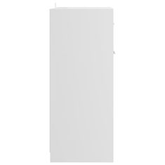 shumee Kopalniška omarica visok sijaj bela 60x33x80 cm iverna plošča