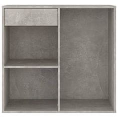 Vidaxl Kozmetična omarica betonsko siva 80x40x75 cm konstruiran les