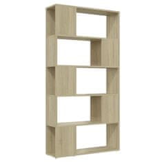 Vidaxl Knjižna omara za razdelitev prostora sonoma hrast 80x24x155 cm
