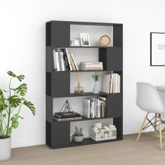 Vidaxl Knjižna omara za razdelitev prostora siva 100x24x155 cm