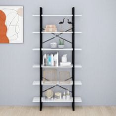 Vidaxl Visoka omara bela 100x30x210 cm iverna plošča