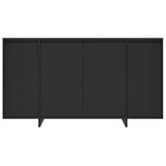 Vidaxl Komoda črna 135x41x75 cm iverna plošča