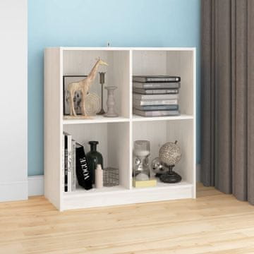 Vidaxl vidaXL Omarica bela 70x33x76 cm masivni borov les