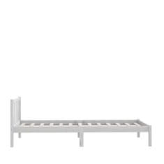 Vidaxl Posteljni okvir bel iz trdne borovine 75x190 cm UK Small Single