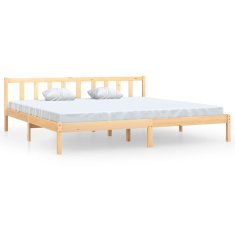 Vidaxl Posteljni okvir iz trdne borovine 180x200 cm UK Super King