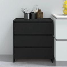 Vidaxl Komoda črna 70x41x75 cm iverna plošča