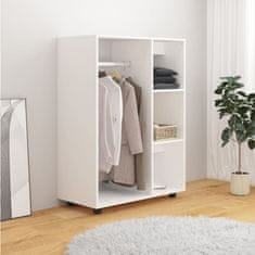 Vidaxl Garderobna omara bela 80x40x110 cm iverna plošča