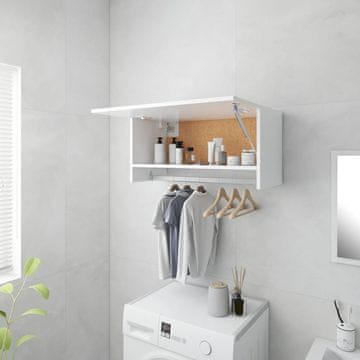 Vidaxl vidaXL Omarica, bela, 70x32,5x35 cm, material na osnovi lesa