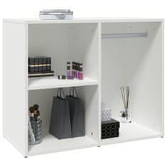 Vidaxl Garderobna omarica bela 80x40x65 cm konstruiran les
