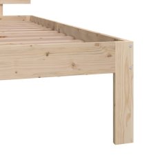 Vidaxl Posteljni okvir iz trdnega lesa 75x190 cm 2FT6